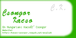 csongor kacso business card